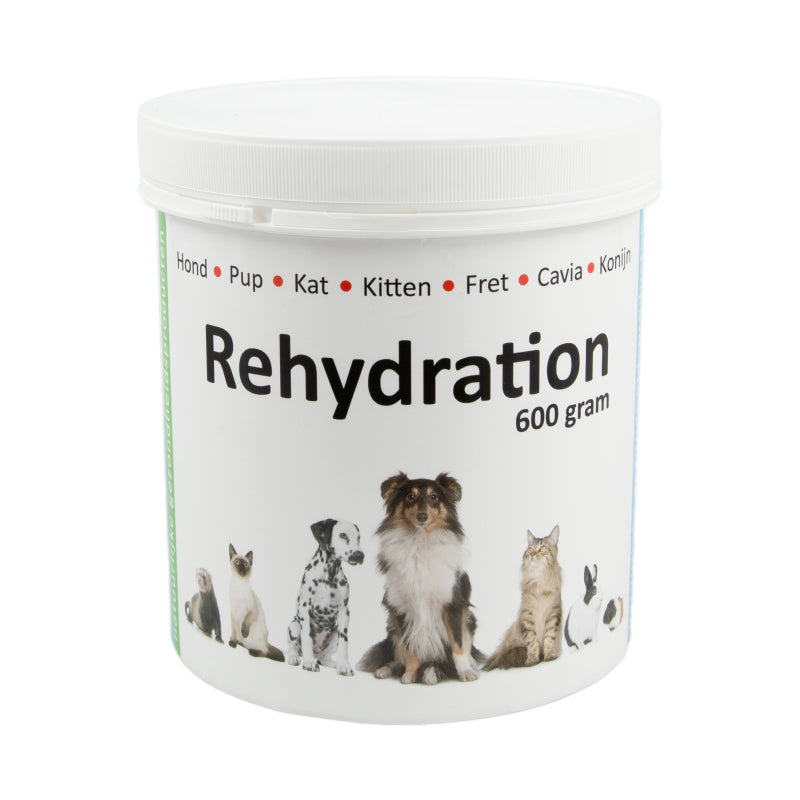 Rehydration Mélange d'électrolytes - Pour animaux de compagnie - Soutient l'hydratation et l'équilibre hydrique